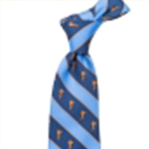 Bird Dog Bay OC Silk Tie (Navy/Light Blue Striped)